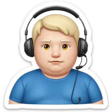 Fat lazy gamer sticker