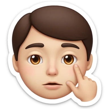 Someone holding back the “f” sound to the point their cheeks are puffy sticker