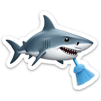 shark with a mop sticker