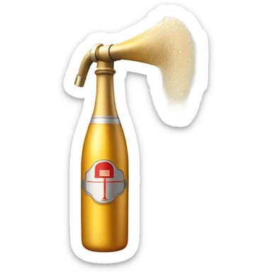 Champagne fire hose sticker