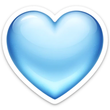 Blue freezy heart  sticker