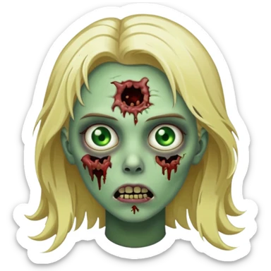 Blonde zombie profile picture sticker