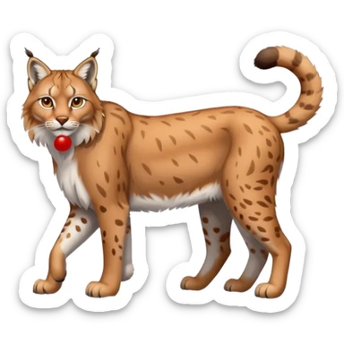Eurasian Lynx in the snow beautiful aesthetic scenery (full body) sticker