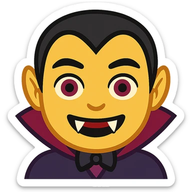 vampire emoji, no background sticker