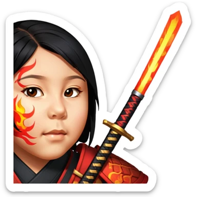 Fire-Wielding Samurai sticker