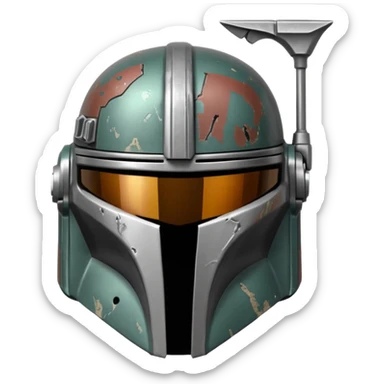 the mandalorian helmet sticker