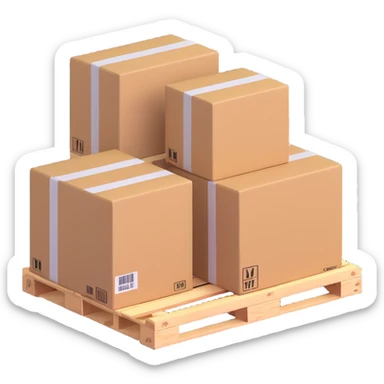 palletized boxes cargo sticker