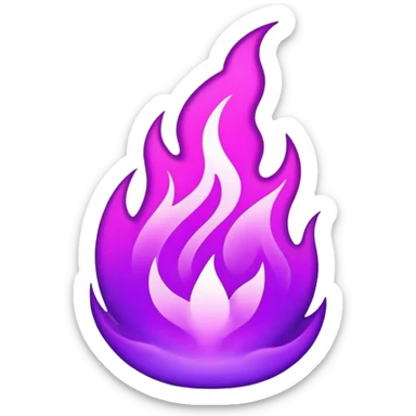 purple fire sticker