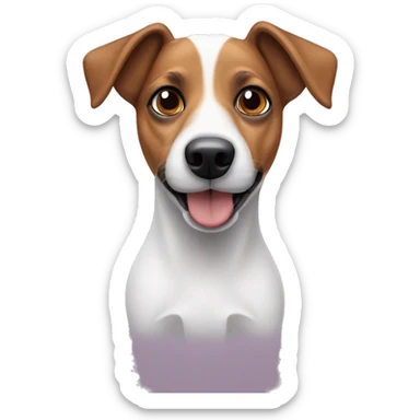 Un perro jack russell con las orejas de punta sticker