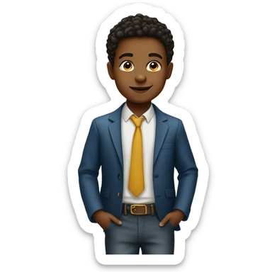 young boy millionaire sticker