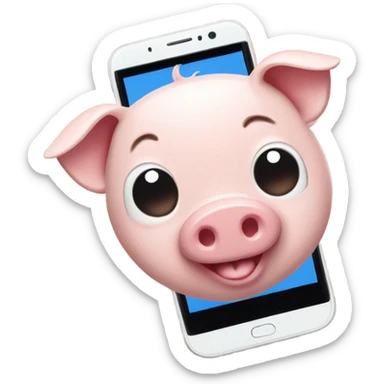 pig in an app sticker