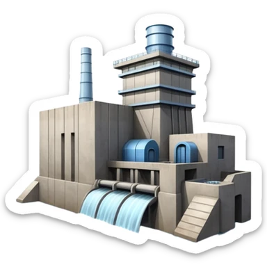 hydroelectric power plant sticker