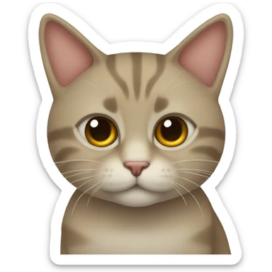 Gato con un moño sticker