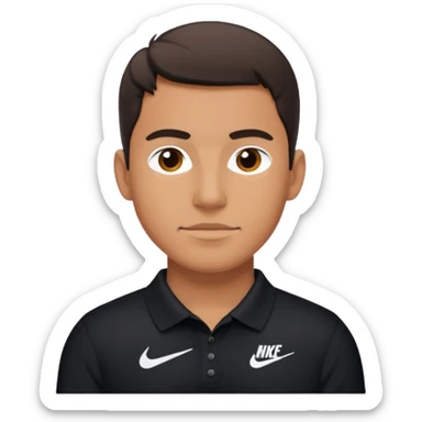 Hombre con cuellito nike sticker