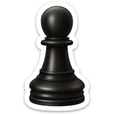 black Chess Pawn sticker