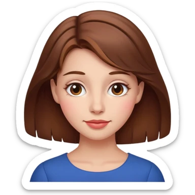 una mujer coqueta pelo castaño sticker