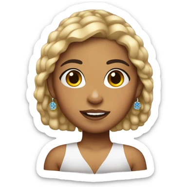 samoan girl with hoop earrings  sticker