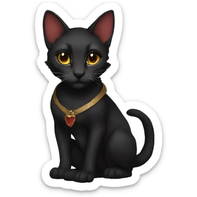 Female black tabaxi rouge dnd sticker