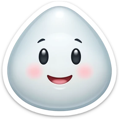 white gum drop sticker