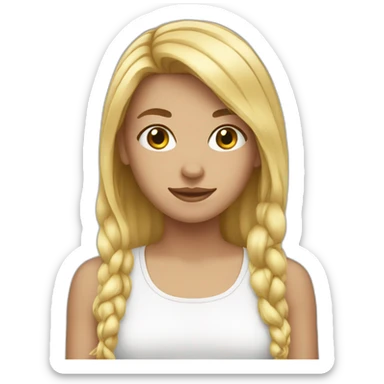 white teenage girl sticker