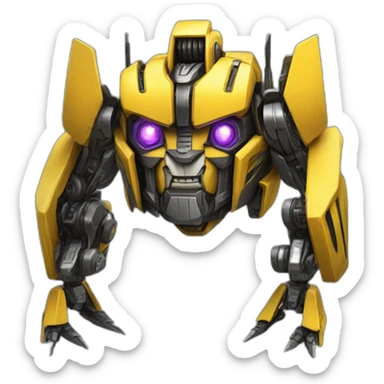 transformers bumblebee typing sticker