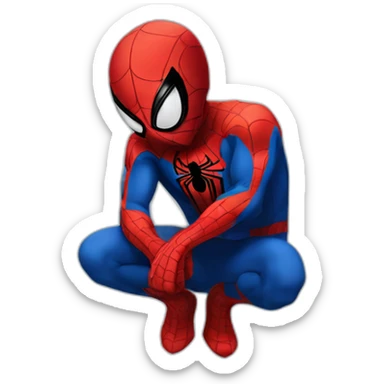Spider man crying  sticker