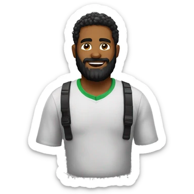 Gamer 28 years with beard black  sticker