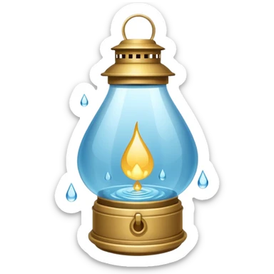 Water Lantern more water drop inside lantern sticker