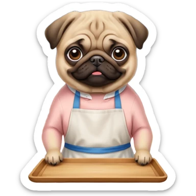 -night-market-vendor-pug dog sticker