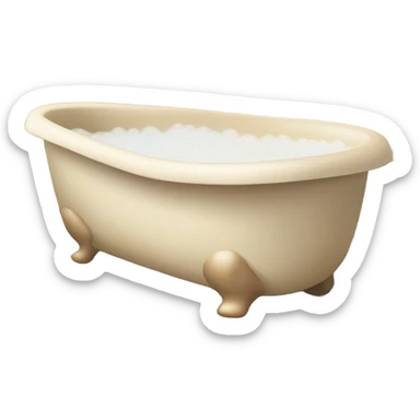 Beige bubble bath sticker