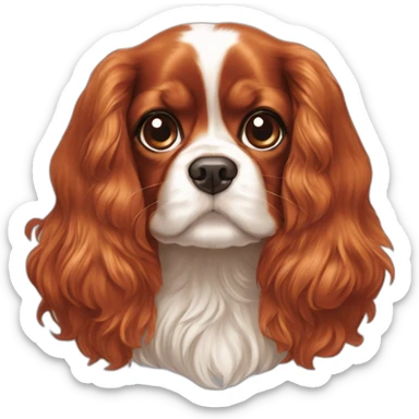ruby cavalier king charles spaniel sticker