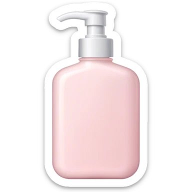 Pale pink lotion bottle sticker