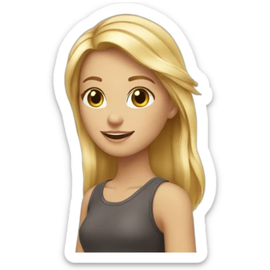 Meilleur amie blonde et chatain sticker