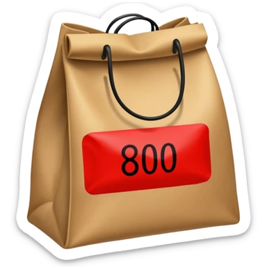 Mark-up x10 The number 800 should be crossed out and 8000 written on the label next to the bag sticker