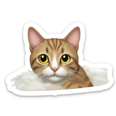 cat-in-a-bath-relaxing sticker