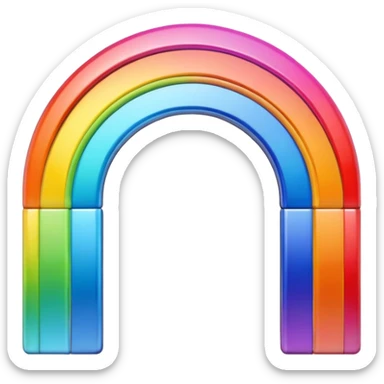 Like the regular rainbow emoji but mirrored sticker
