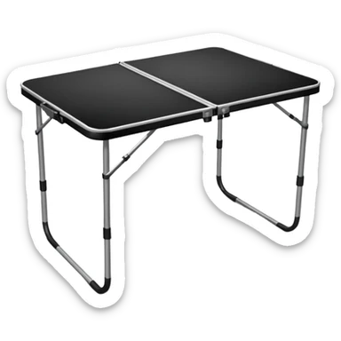 black Camping Table sticker