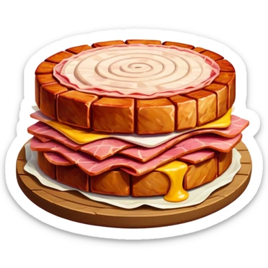 renaissance spam meat landscape sticker