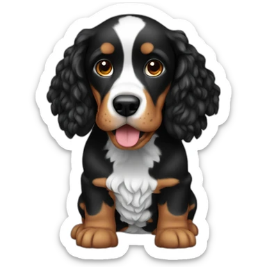 cocker fire black sticker