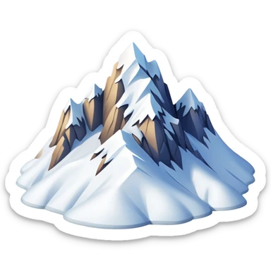 Alpine mountains with snow sticker