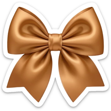 light brown bow sticker