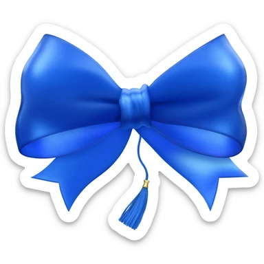 blue ribbon bow sticker