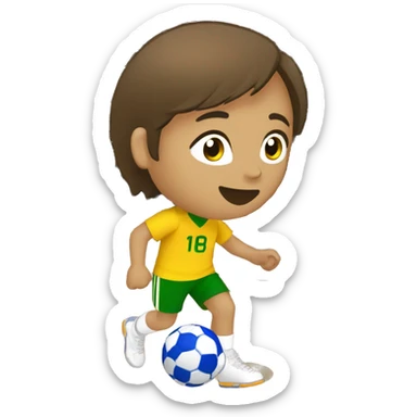 jugadora futsal pateando la pelota sticker