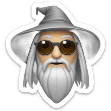 Gandalf with sunglasses  sticker