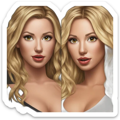 Hyper-realistic painting samantha saint savannah bond compare sticker