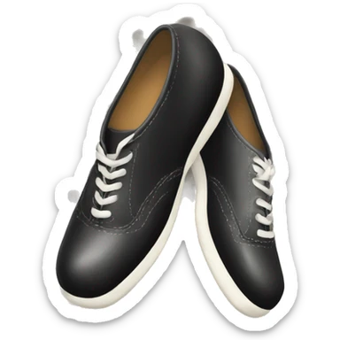 1950s black and white shoes sticker