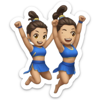 old Chun-Li raise raise arms and jump high sticker