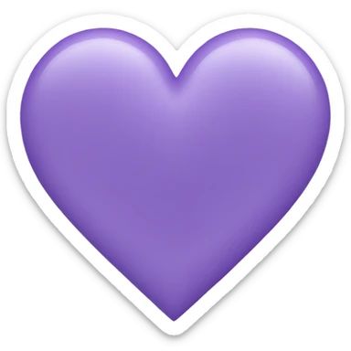 Lavender color heart sticker