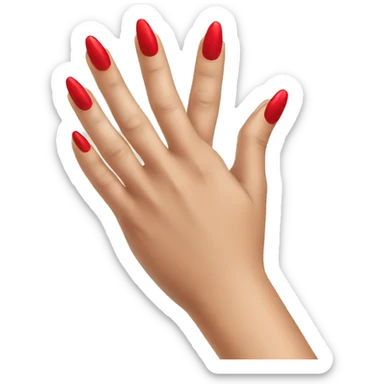 Red nails sticker