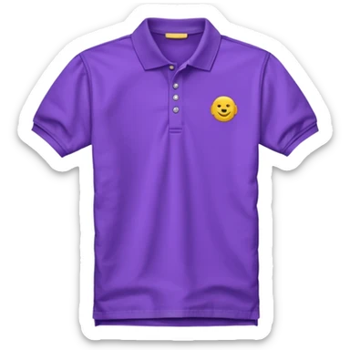 Purple half sleeves polo tshirt sticker
